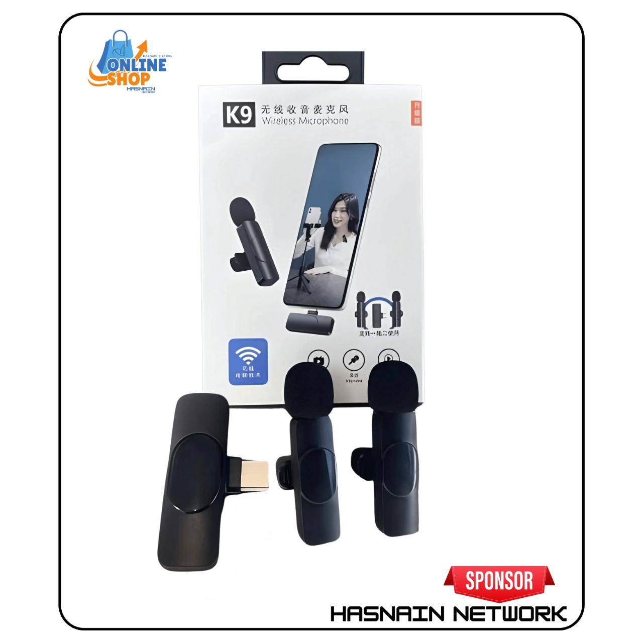 K9 Wireless Microphone (Dual Mic Version)