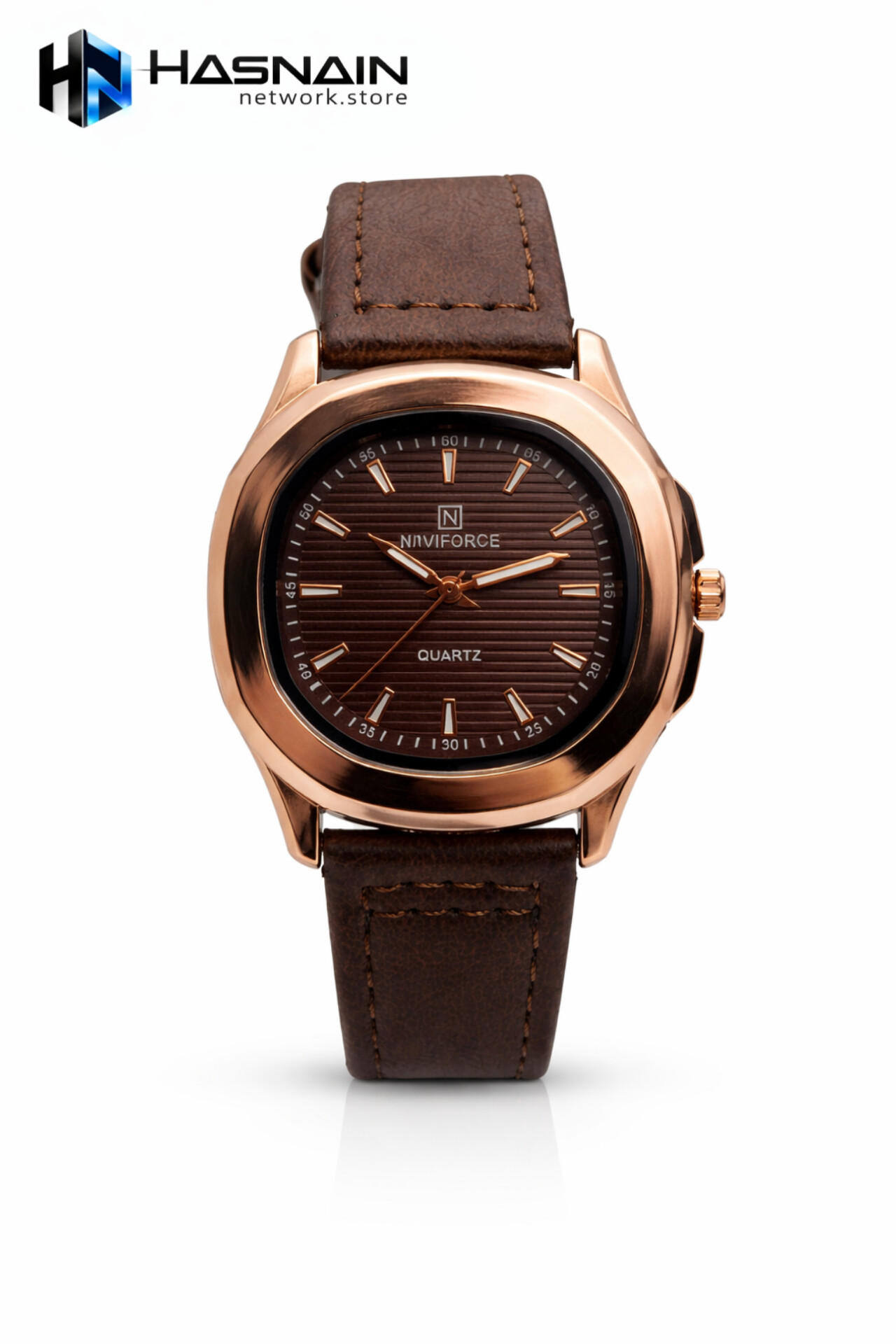 Naviforce Brown Leather Watch
