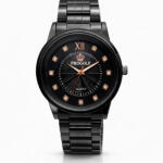 ProGolf Black Rose-Gold Accent Quartz Watch