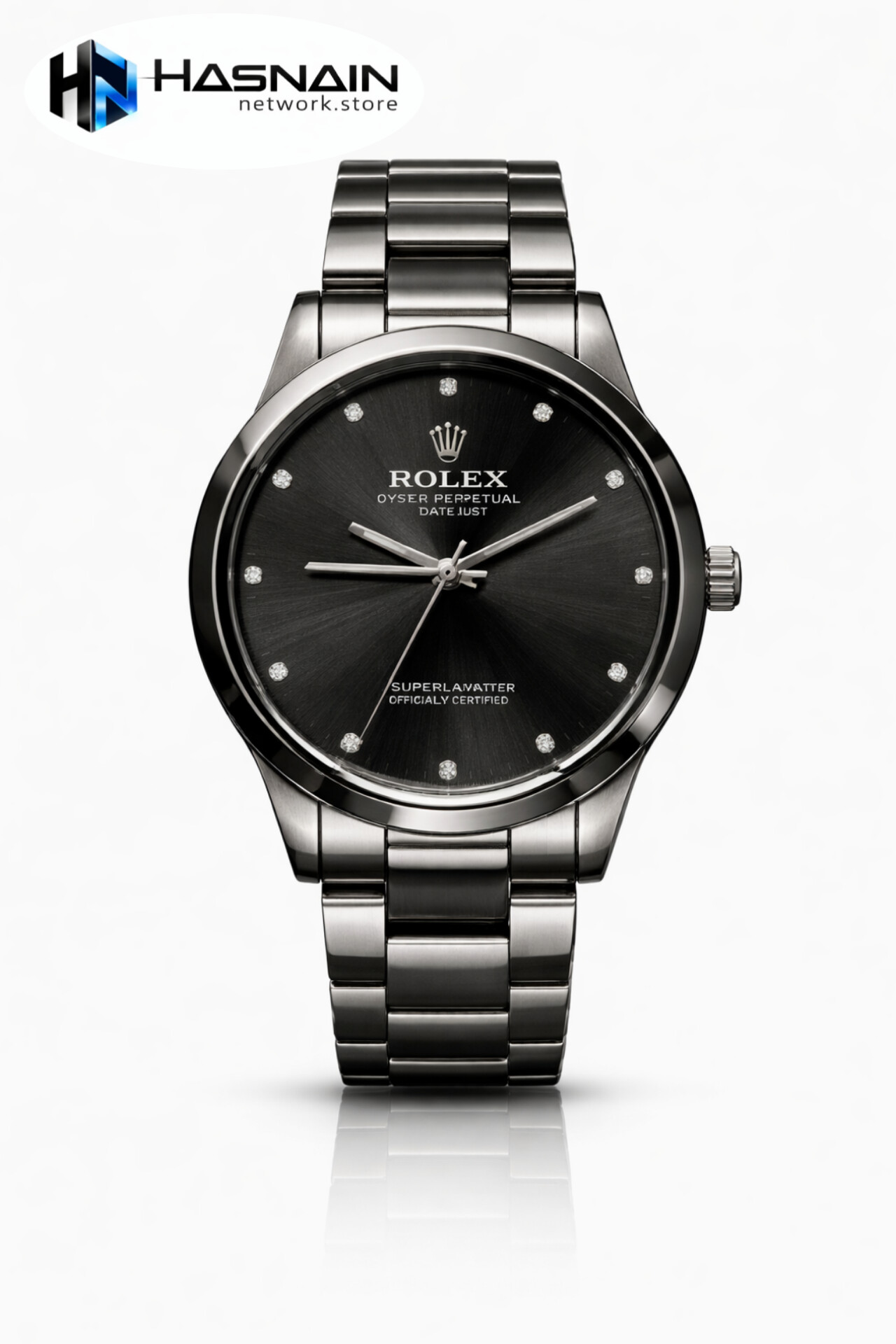 Rolex Style Classic Silver Luxury Watch