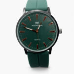 Moonston Green Silicon Strap Watch