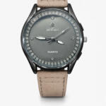 White Gold Crystal Border man  Watch