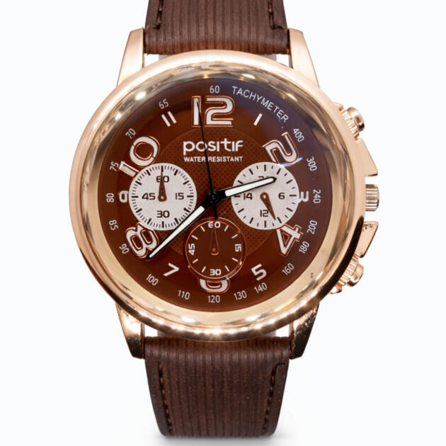 Positif Brown Chronograph Style Watch